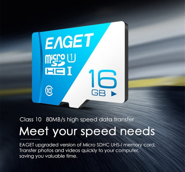 EAGET T1 Micro SD Card 64GB 32GB 16GB Memory Card 128GB TF Card Class10 UHS-I 80MB S Microsd   Memory Card For Smartphone