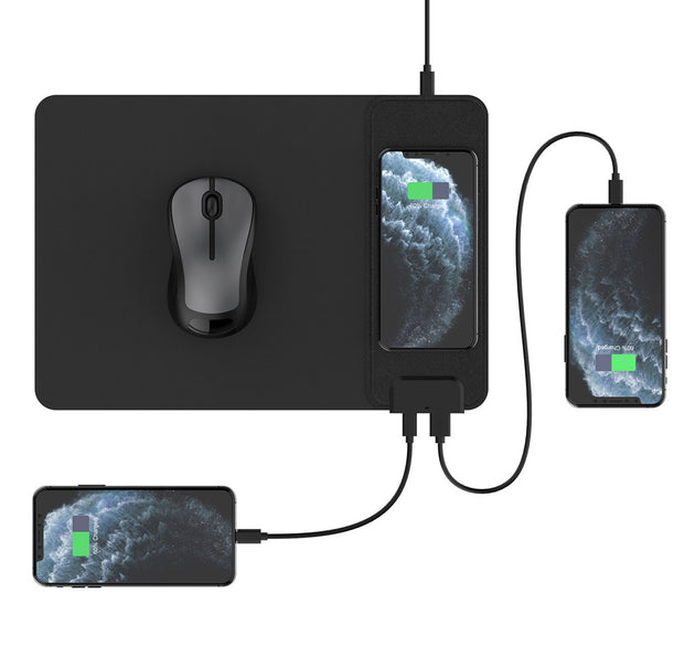 Wireless Charging Mouse Pad Leather Case Mouse Pad Multifunctional