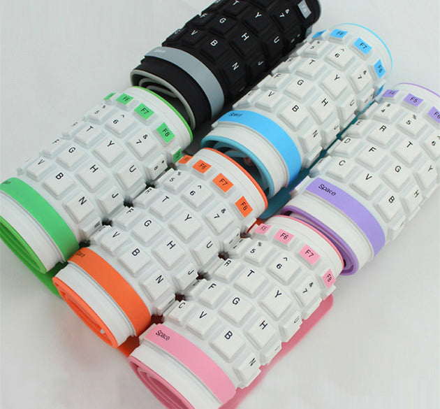 Silica Gel Foldable Curved Keyboard Silent And Waterproof