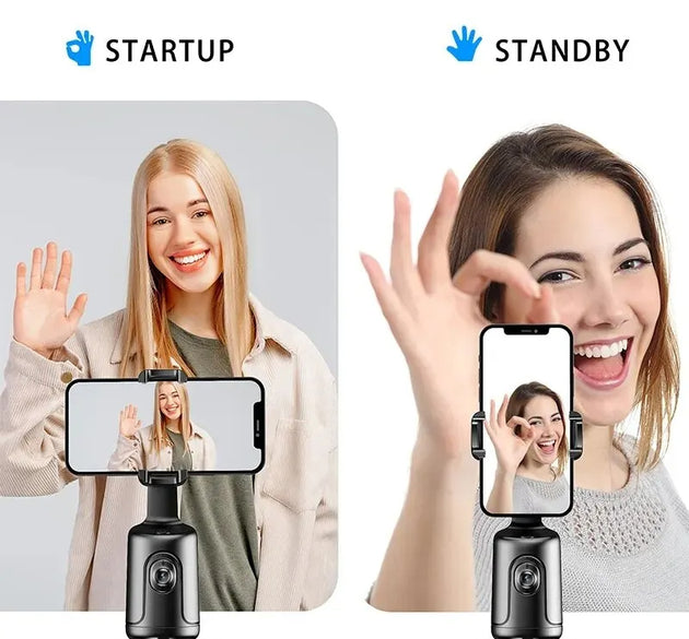 360 Auto Face Tracking Gimbal AI Smart Gimbal Face Tracking Auto Phone Holder For Smartphone Video Vlog Live Stabilizer Tripod