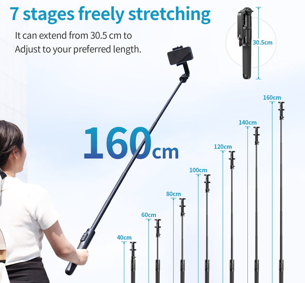 SK 03 Smartphone Selfie Stick 10M Wireless Bluetooth Control 1.5m Vertical Tripod For Camera