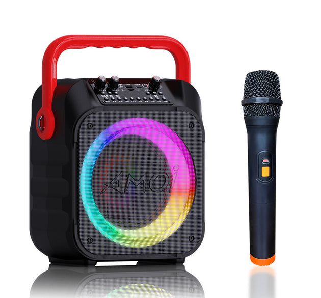 A9 Single Microphone Bluetooth Portable Speaker 6 Sound Effects