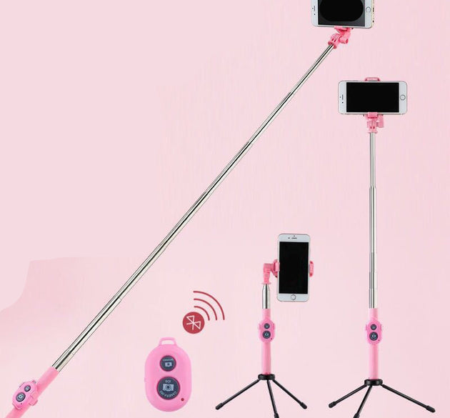 New Selfie Stick Tripod With Bluetooth-compatible Remote Control For SmartPhone Mobile Monopod Selfie Stick